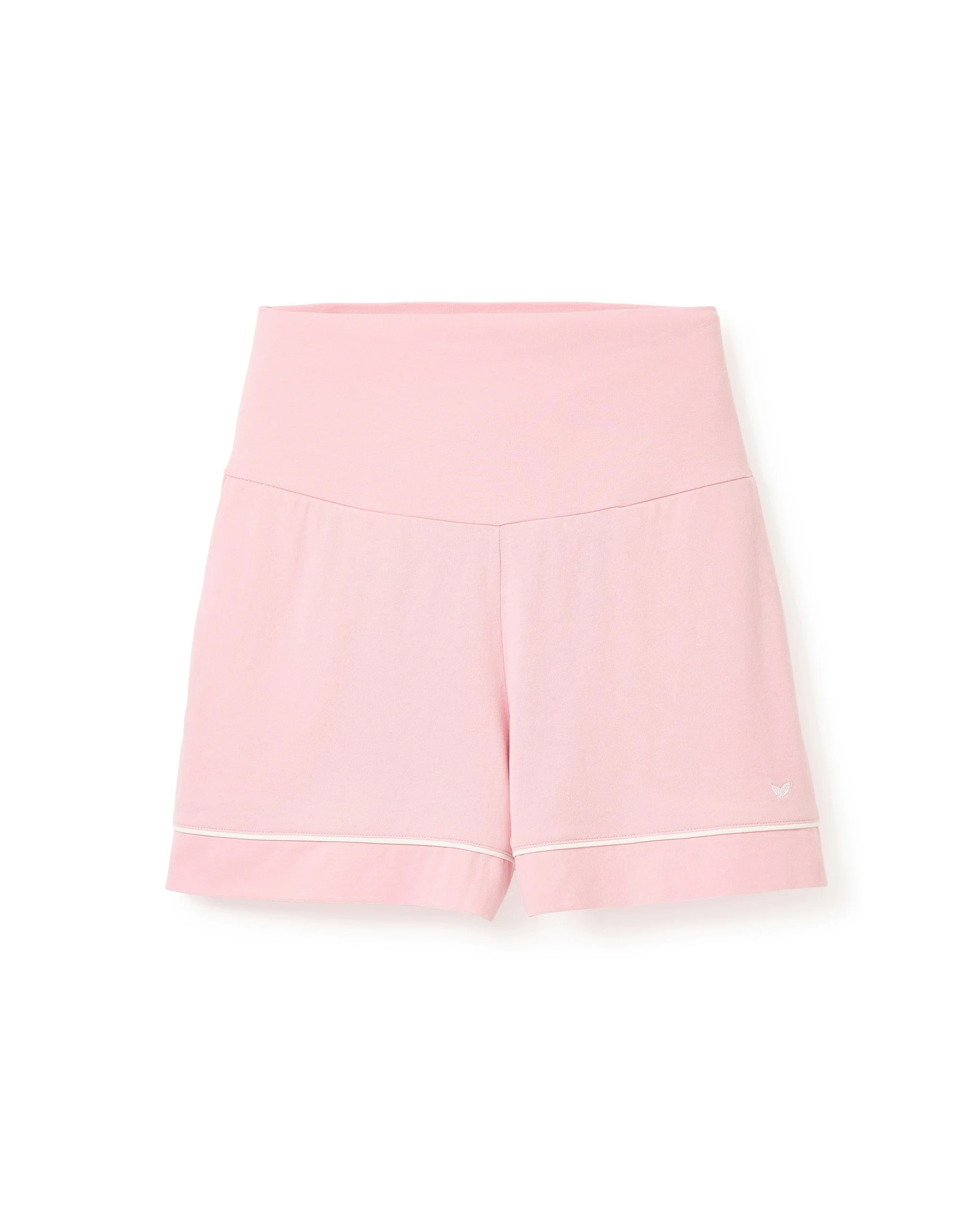 Women's Pima Maternity Shorts in Pink | Petite Plume