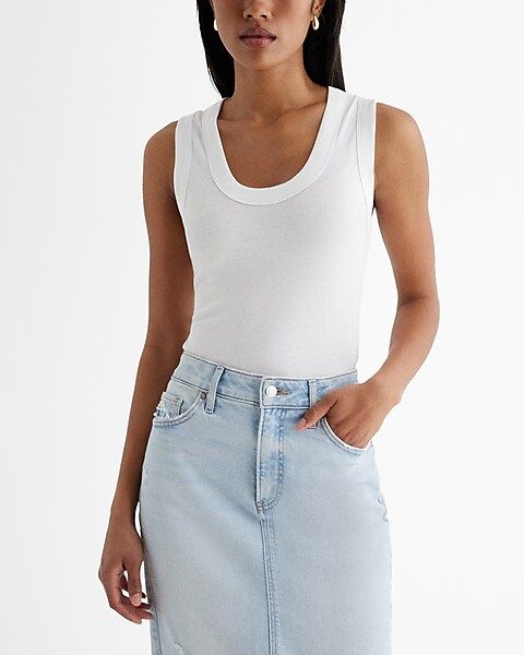 Fitted Scoop Neck Tank | Express