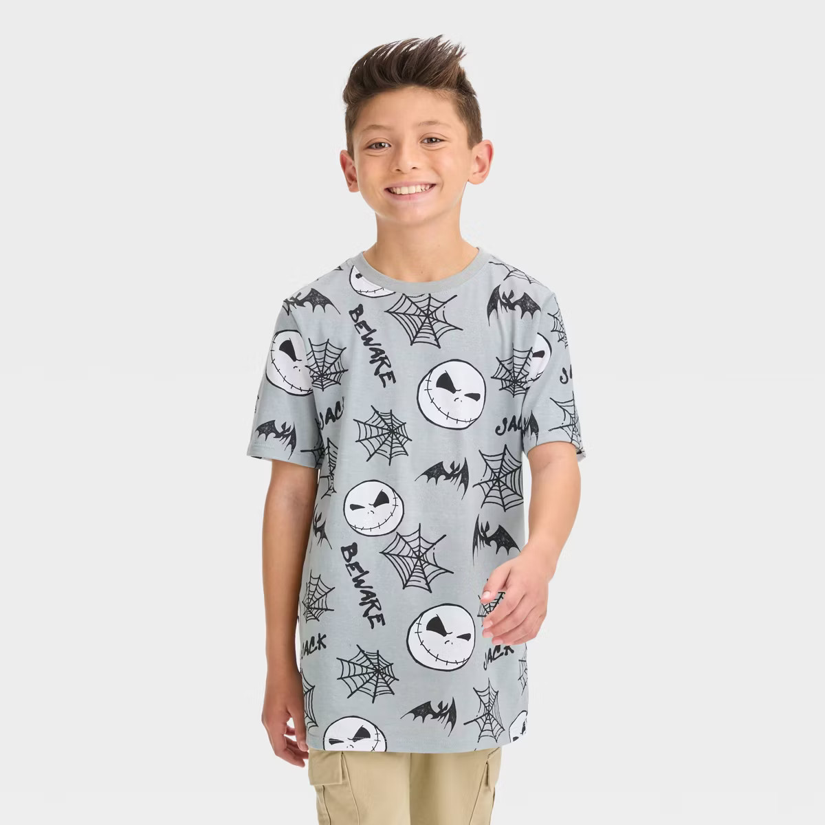 Boys' The Nightmare Before Christmas Jack Skellington Halloween Short Sleeve Graphic T-Shirt - Gr... | Target