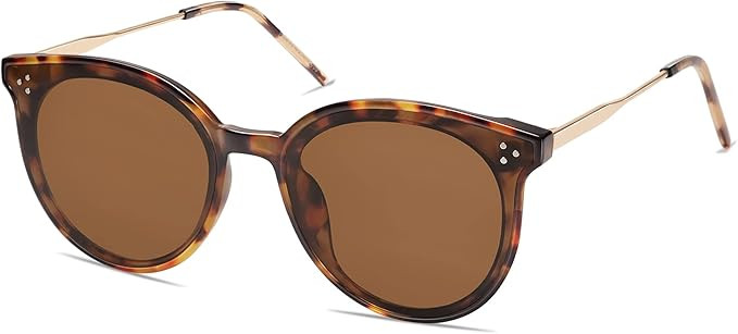 SOJOS Classic Retro Round Sunglasses for Women Men Vintage Trendy Large Frame Shades SJ2068 | Amazon (US)