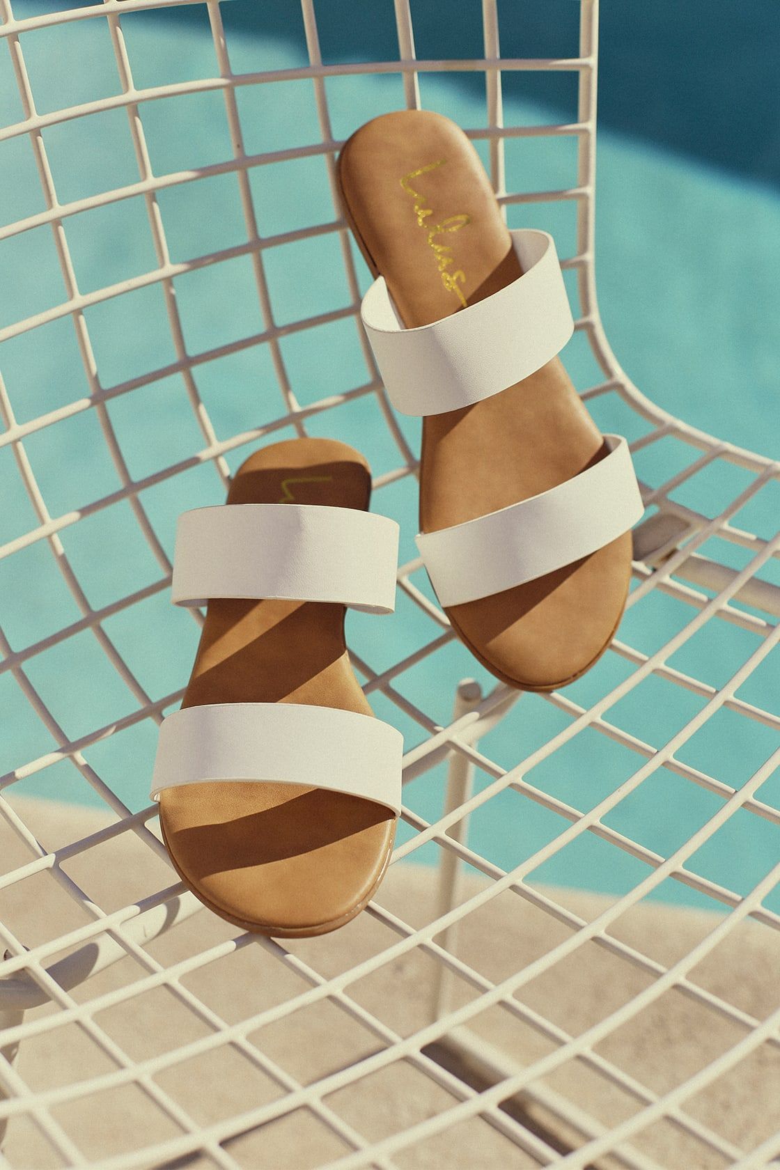 Oona White Slide Sandals | Lulus (US)