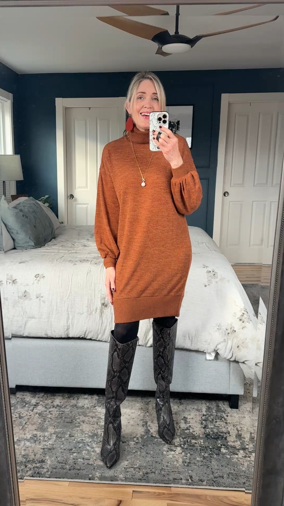 Thanksgiving outfit idea. Cozy sweater dress from Gibsonlook. Comes in grey also. Hits right above the knee. I’m 5’4” for reference. Wearing size XS. Currently on sale for 50% off for Black Friday.

Date night outfit, brunch outfit, Gibsonlook dress, Black Friday sale, sweater dress, Thanksgiving dress, fashion over 40, mom looks, dress sale

#LTKCyberWeek #LTKootd #LTKSaleAlert
