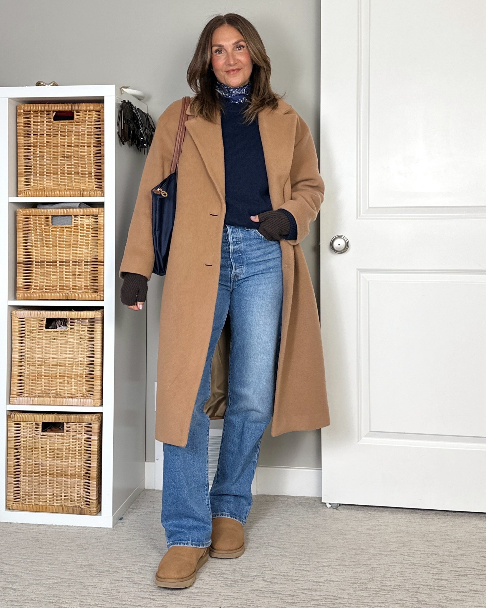 Winter outfit idea. I’d like to wear loafers but it’s still snowy here so Uggs it is! 
Wearing my usual size small in the cashmere sweater and in the wool coat and my usual size 27 in the jeans. 
Added a scarf for a bit of interest. 
I went up 1/2 size in the loafers as was suggested on the listing and they fit great. Deck shoes and Uggs fit tts


#LTKOver40 #LTKootd #LTKSeasonal