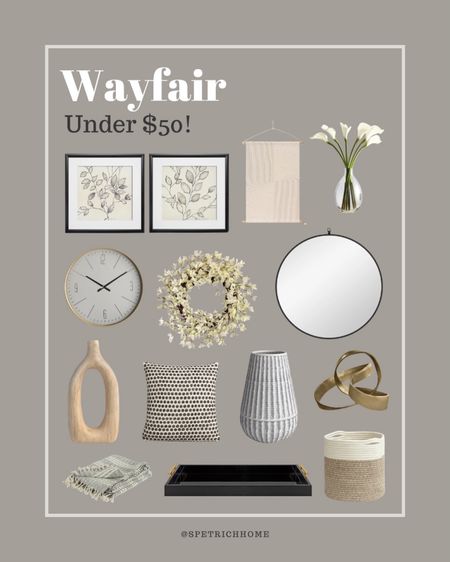 Shop these home finds under $50 at Wayfair 🎉

#art #homedecor #clock #mirror #storage 

#LTKhome #LTKsalealert #LTKfindsunder50