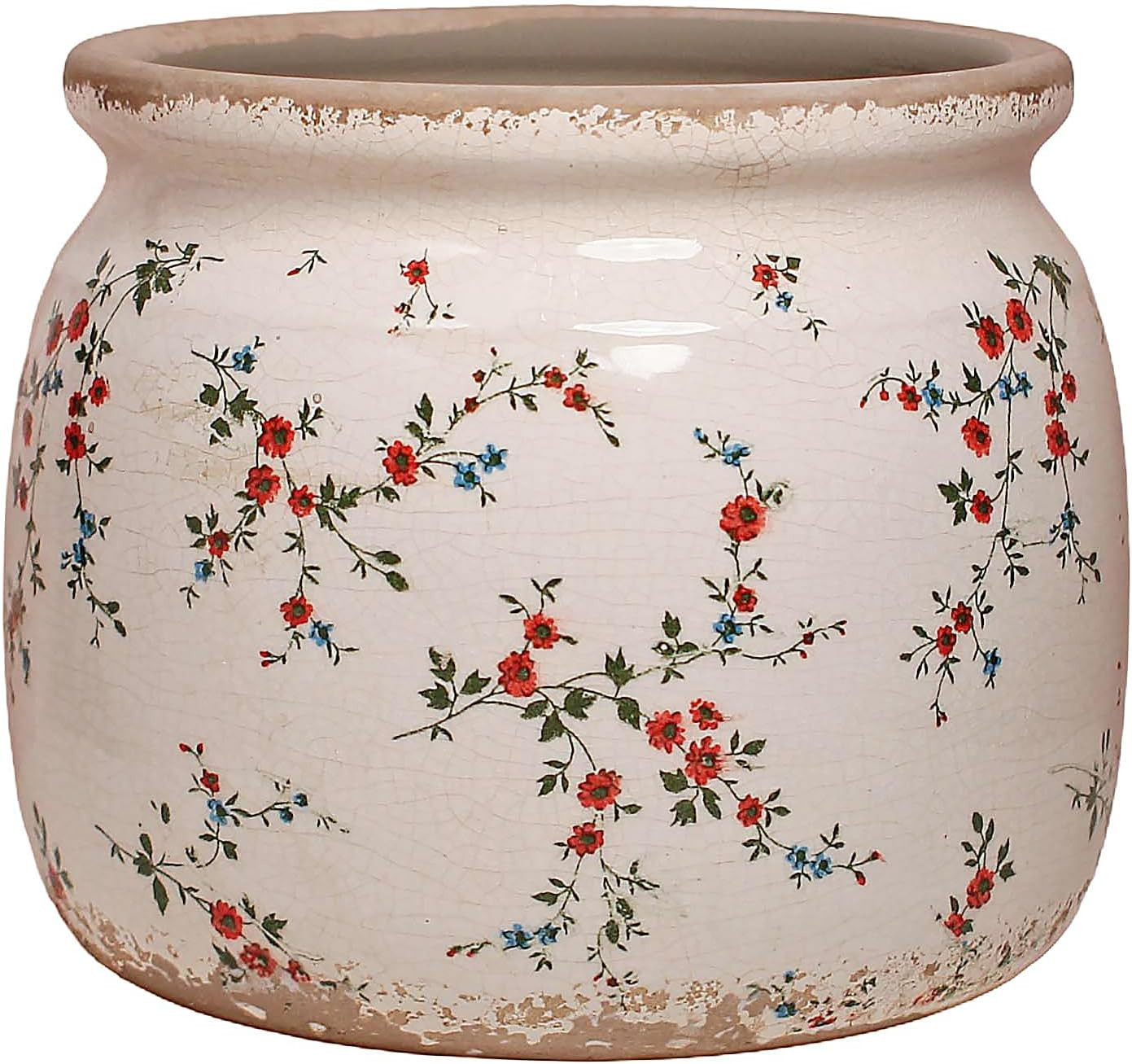 Cottagecore Ceramic Plant Pots, 6.29" French Country Floral Vase & Planters | Amazon (US)