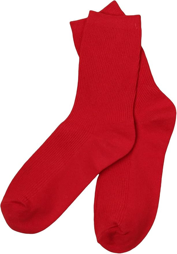 SHENHE Women's Ribbed Knit Cushioned Athletic Running Mid Calf Crew Socks | Amazon (US)