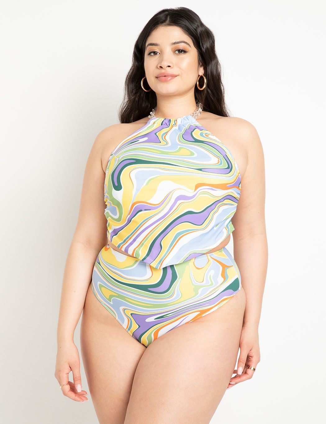 Super High Waisted Bottom | Women's Plus Size Swimwear | ELOQUII | Eloquii