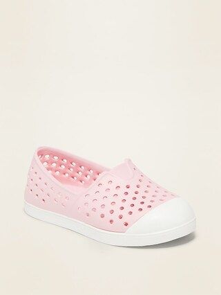 Perforated Pop-Color Slip-On Sneakers for Toddler Girls | Old Navy (US)