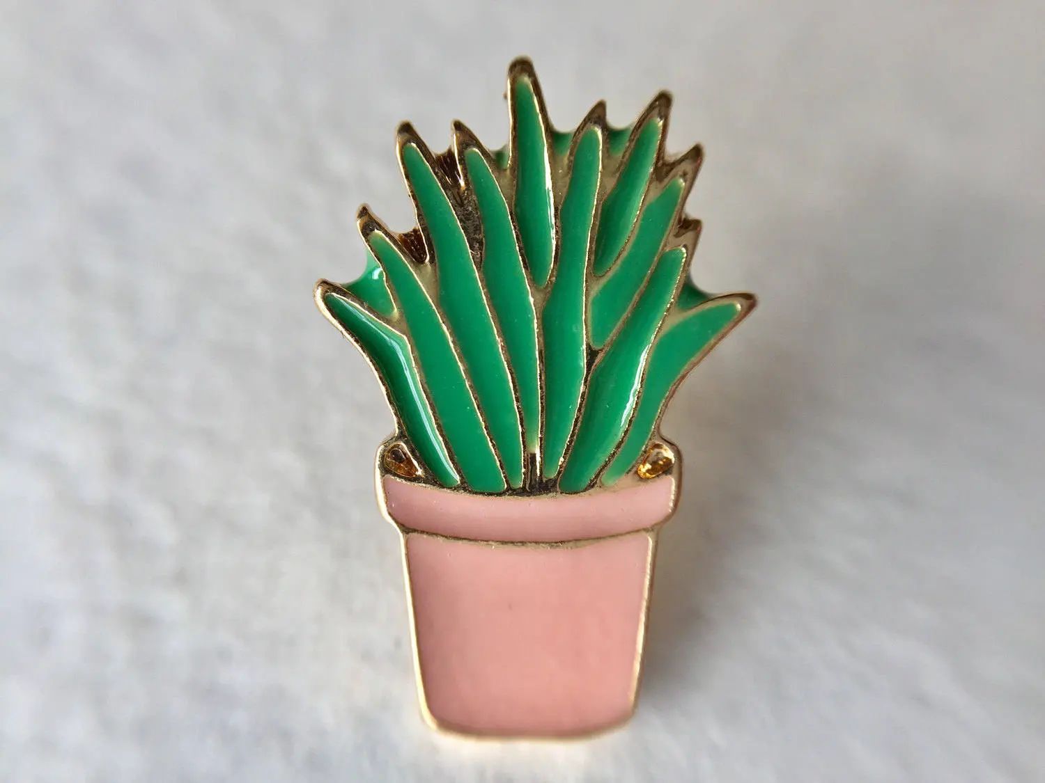Aloe Plant Succulent Pin Enamel  Free Shipping to US | Etsy (US)