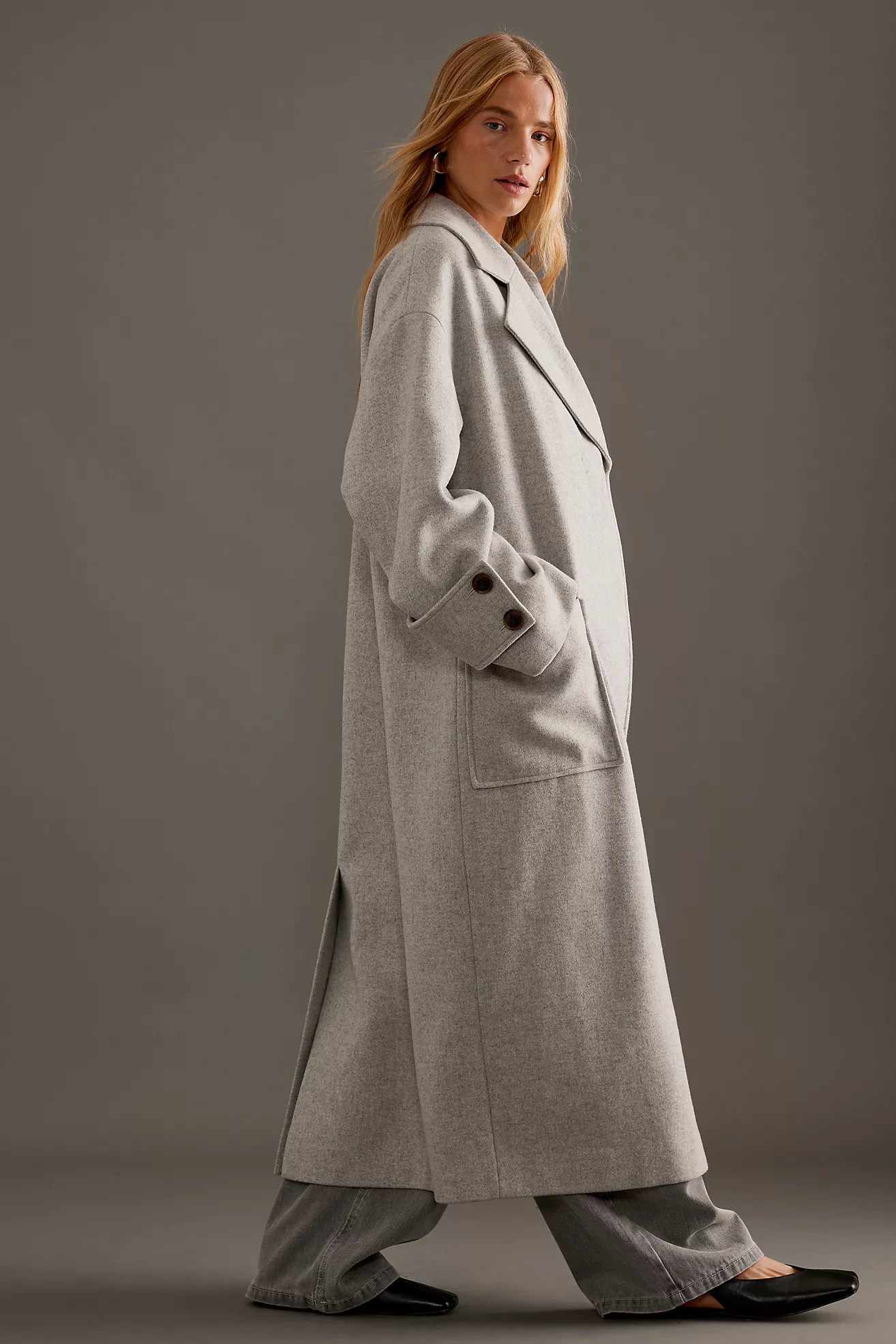 By Anthropologie Wool Blend Oversized Coat | Anthropologie (US)