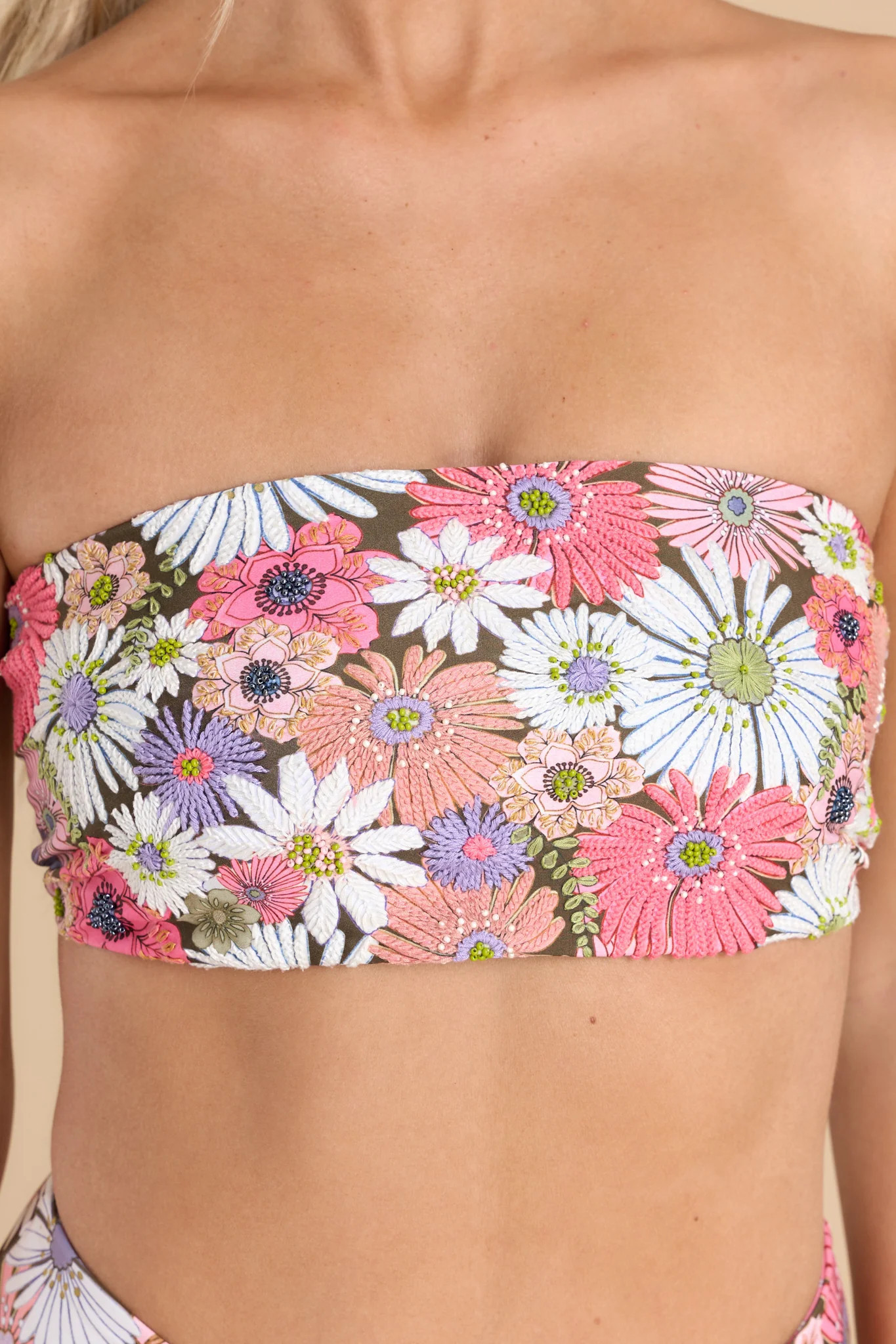 Georgina Java Drop Handcrafted Bikini Top | Red Dress 