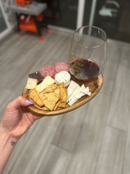 Wine + appetizer plate.
Perfect for holiday hosting !!

#amazonfind #under40 #holidayparty #hosting #hostesswiththemostest #winefinds #charcuterie #charcuterieplates #cheese #winenight #wineandcheese 

#LTKHolidaySale #LTKfindsunder50 #LTKhome