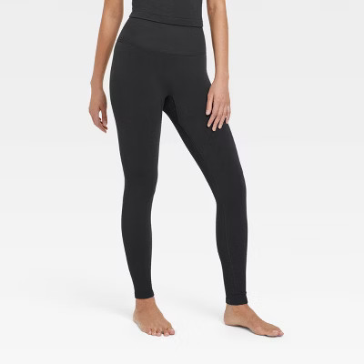 Women's Seamless High-Rise Rib Leggings - All In Motion™ | Target
