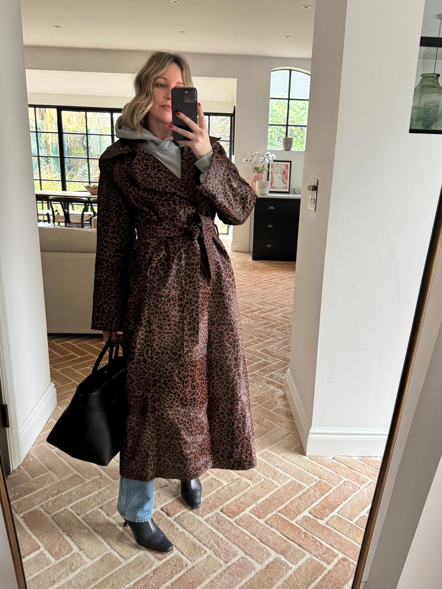 Leopard Print Trench Coat | Boots | Hoody | 

#LTKFashionMonth #LTKspring #LTKjeans