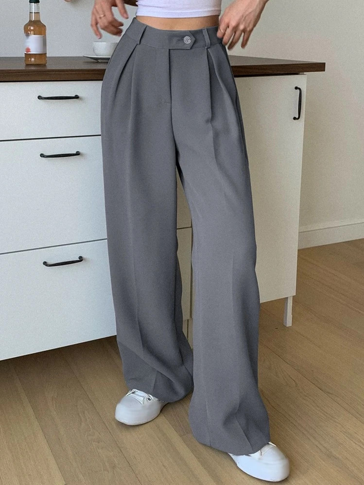 DAZY 1pc High Waist Slant Pockets Tailored Pants,Women Dress Pants | SHEIN