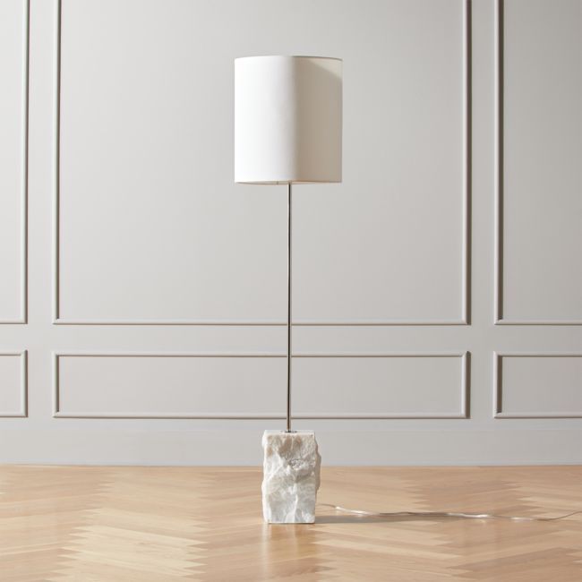 Raw Marble Floor Lamp | CB2