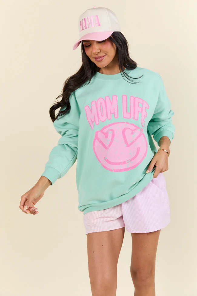 Mom Life Mint Graphic Sweatshirt SALE | Pink Lily