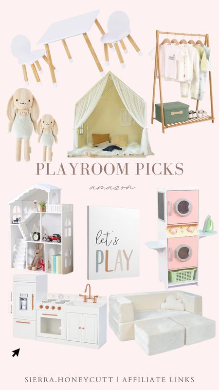Playroom picks, tent, dress up rack, cuddle kind, wall decor, kids, children, play, couch, kitchen, dollhouse, washer and dryer 

#LTKkids #LTKhome #LTKSeasonal