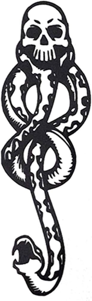 COKOHAPPY 10 Sheets Magic Death Eaters Dark Mark Mamba Snake Temporary Tattoo for Costume Party | Amazon (US)