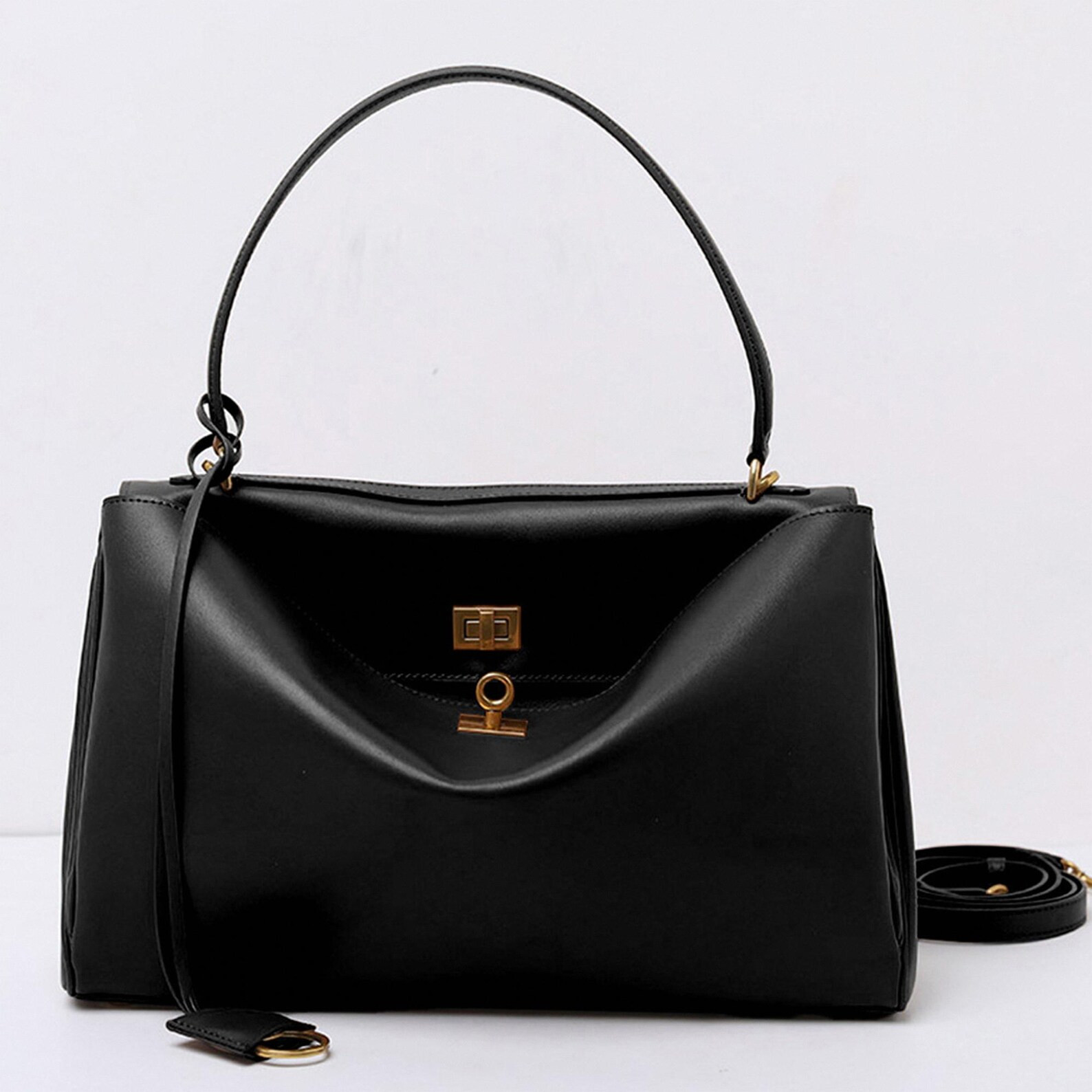 Leather Tote Bag, Large Shoulder Bag, Minimalist Underarm Bag, Women's Commuter Bag - Etsy | Etsy (US)