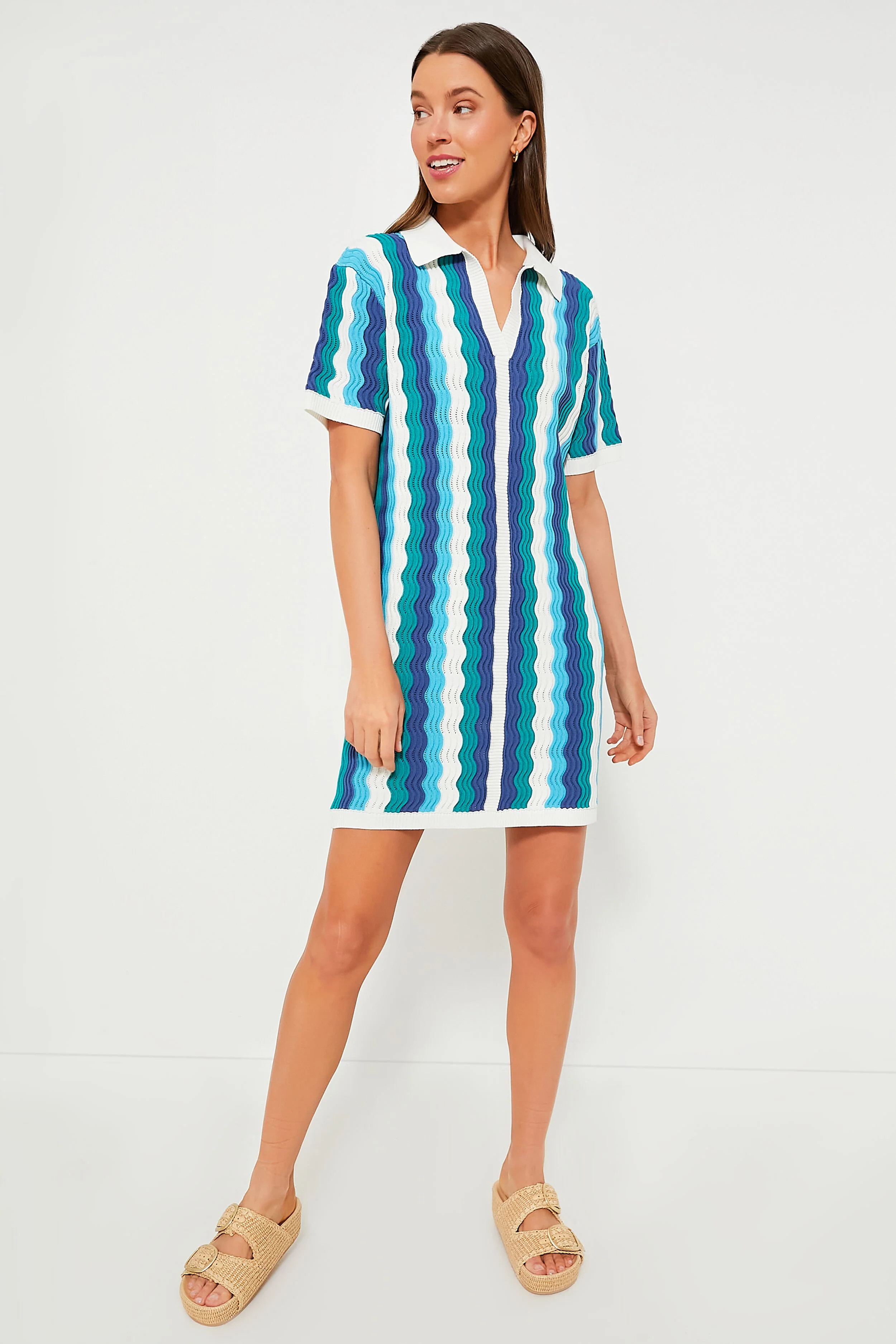 Aqua Wavy Sammie Mini Dress | Tuckernuck (US)