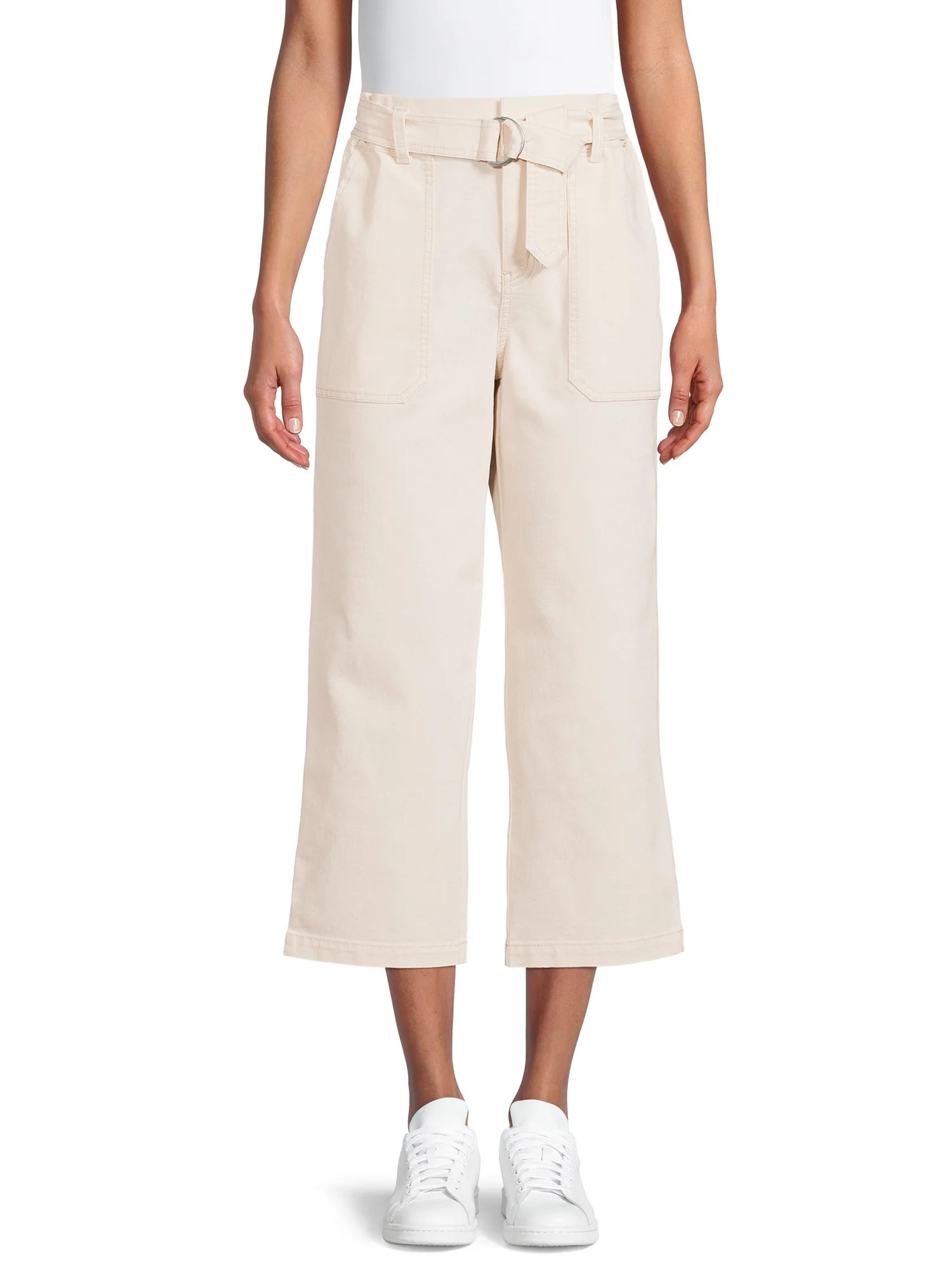 Time and Tru Women's Paperbag Belted Jeans | Walmart (US)