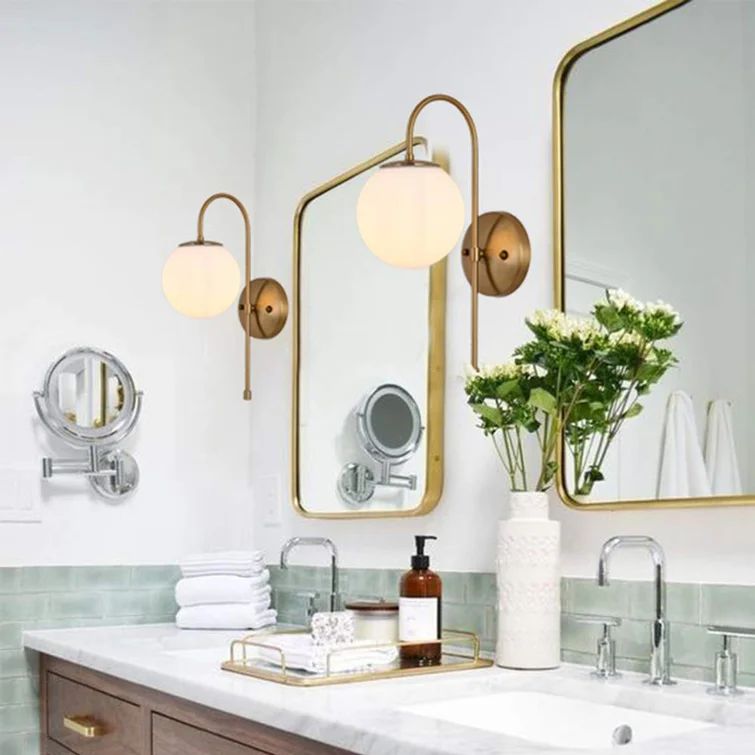 Kyeon 1 - Light Gold Armed Sconce | Wayfair North America