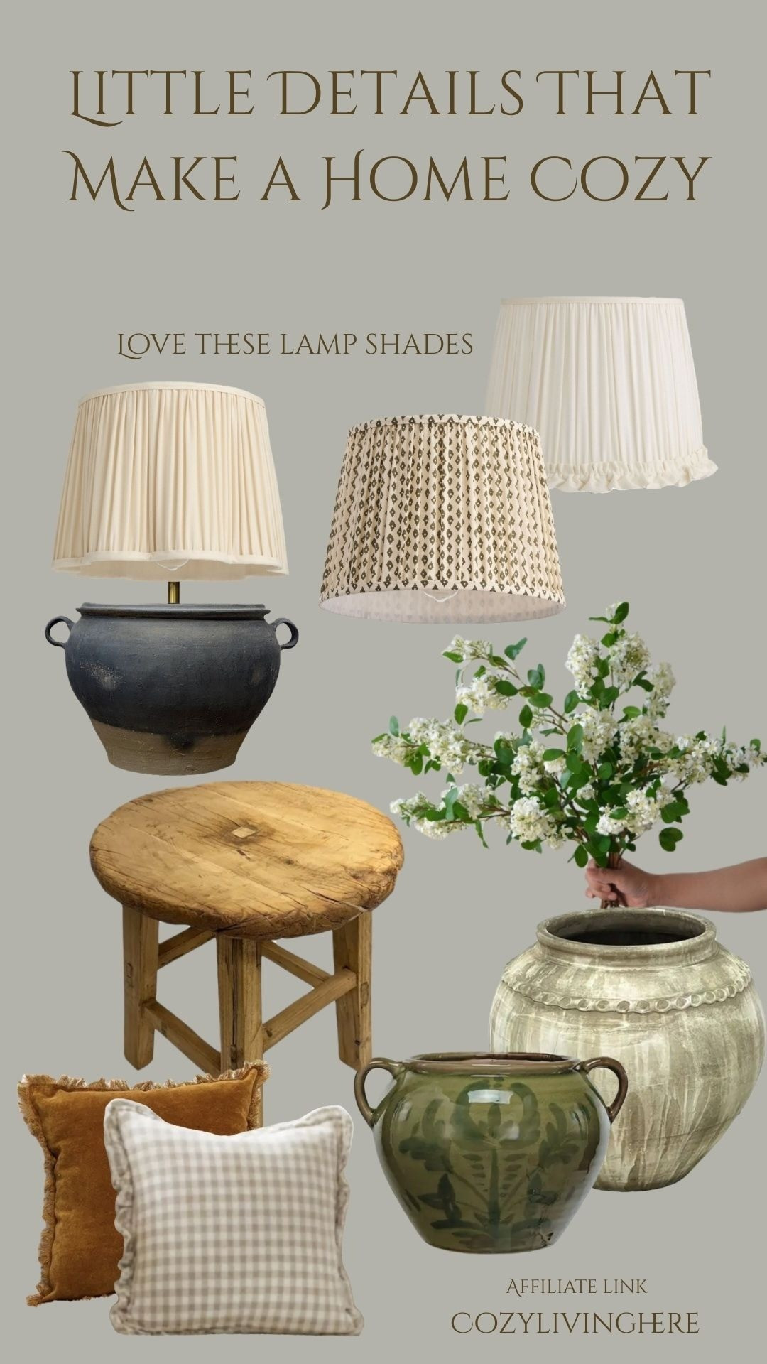 Little cozy details that make a house feel like home 🤍 From warm wood tones to vintage-inspired pottery and the prettiest lamp shades. Sharing all my favorites here if you're creating that cozy lived-in look.

#LTKHome #LTKU