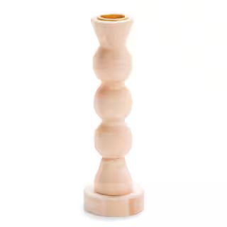 Darice® Unfinished 3 Ball Stem Wood Candleholder, 2.25" x 6.5" | Michaels Stores