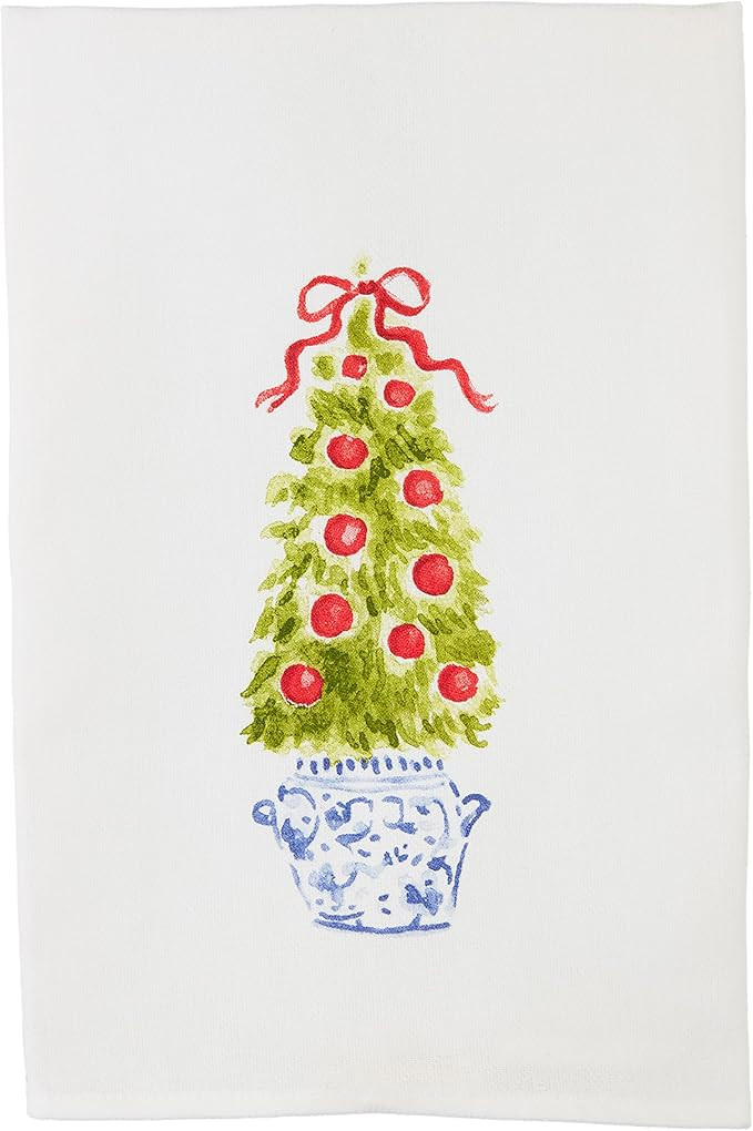 Mud Pie Christmas Topiary Towel, Tree, 26" x 16 1/2" | Amazon (US)