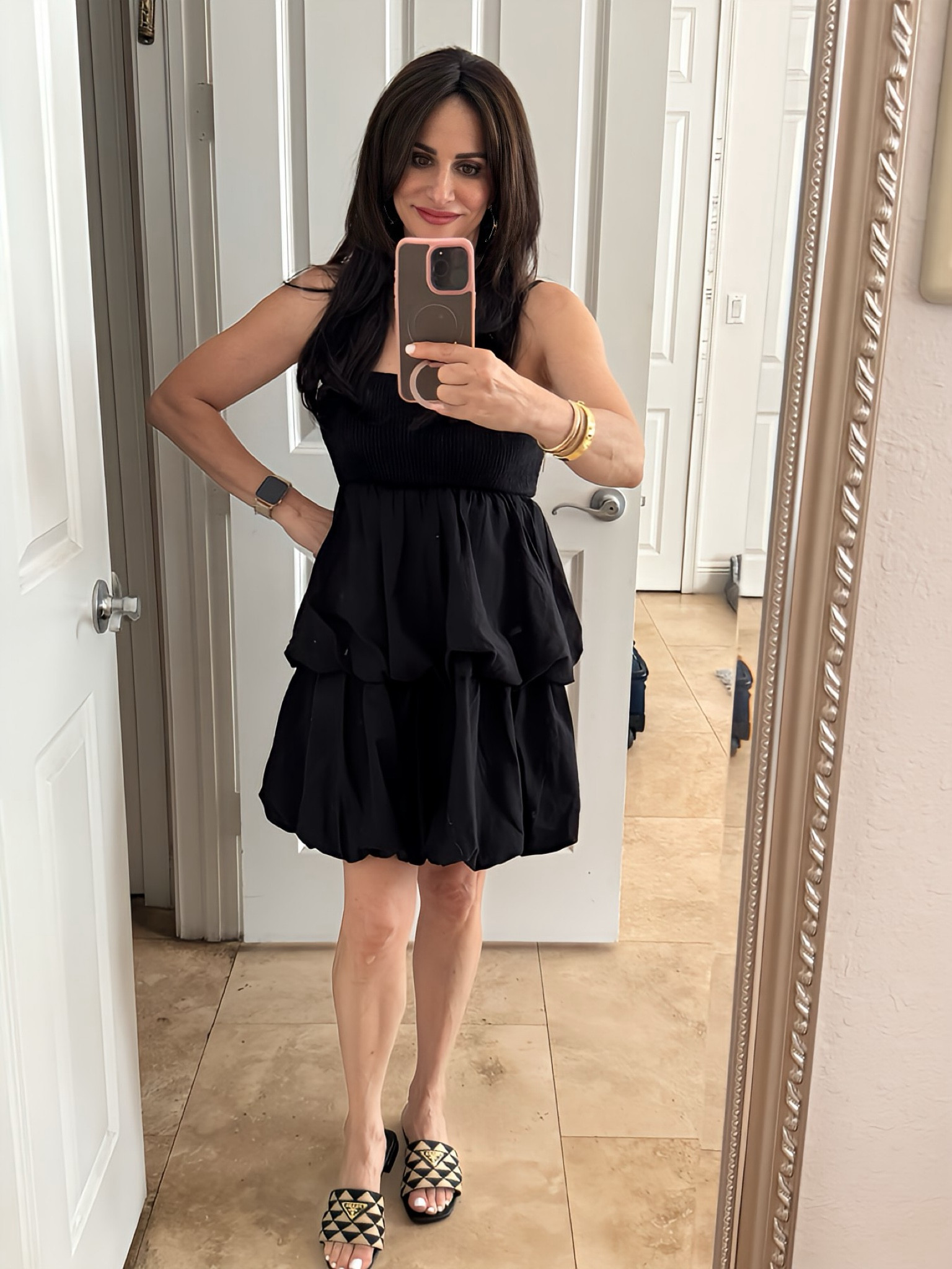 Such a cute summer bubble dress! Wearing a sm 

#LTKStyleTip #LTKOver40 #LTKFindsUnder50