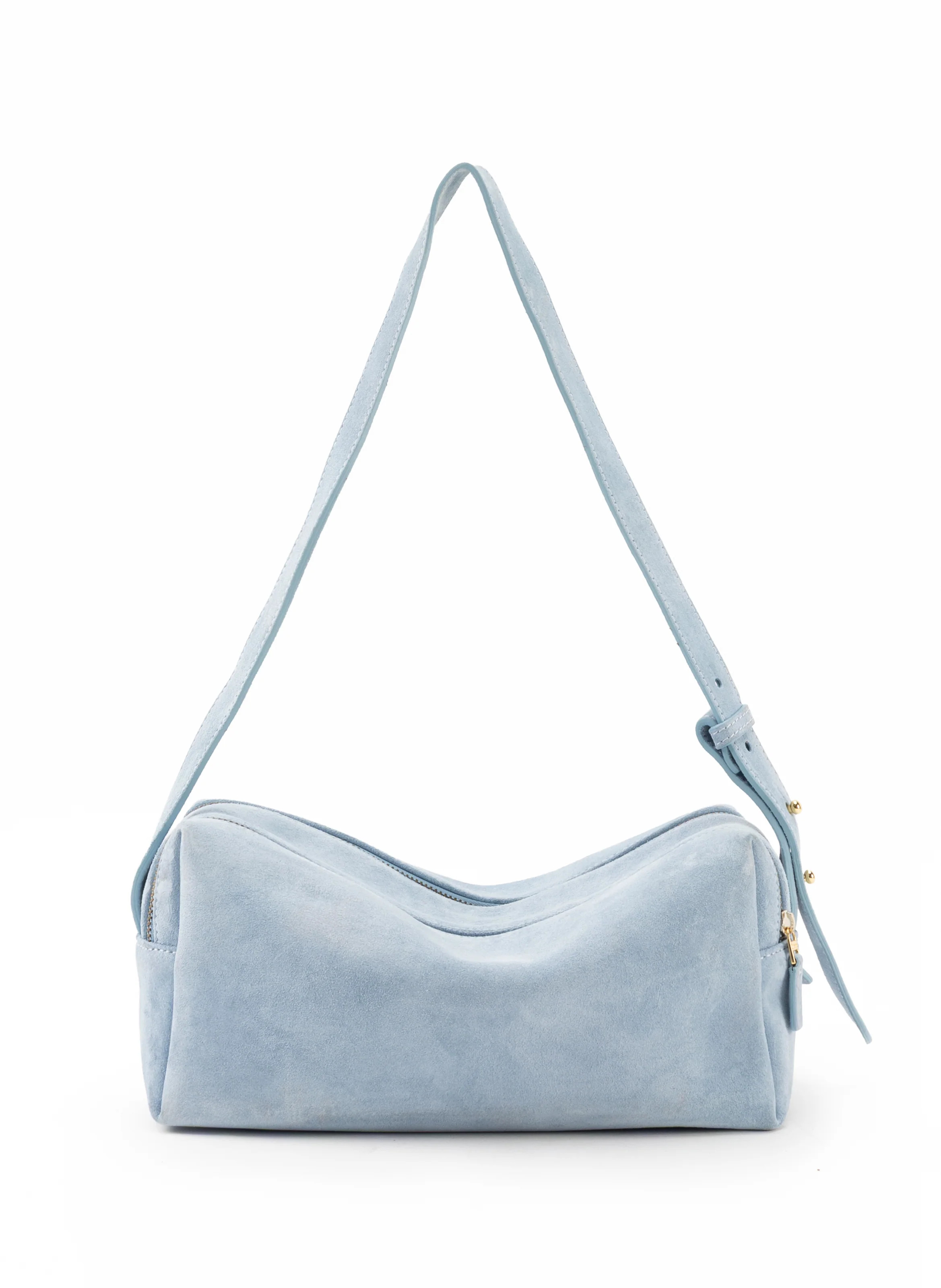 Trousse Suede Light Blue - Suede Handbags for Women - Elleme | Elleme
