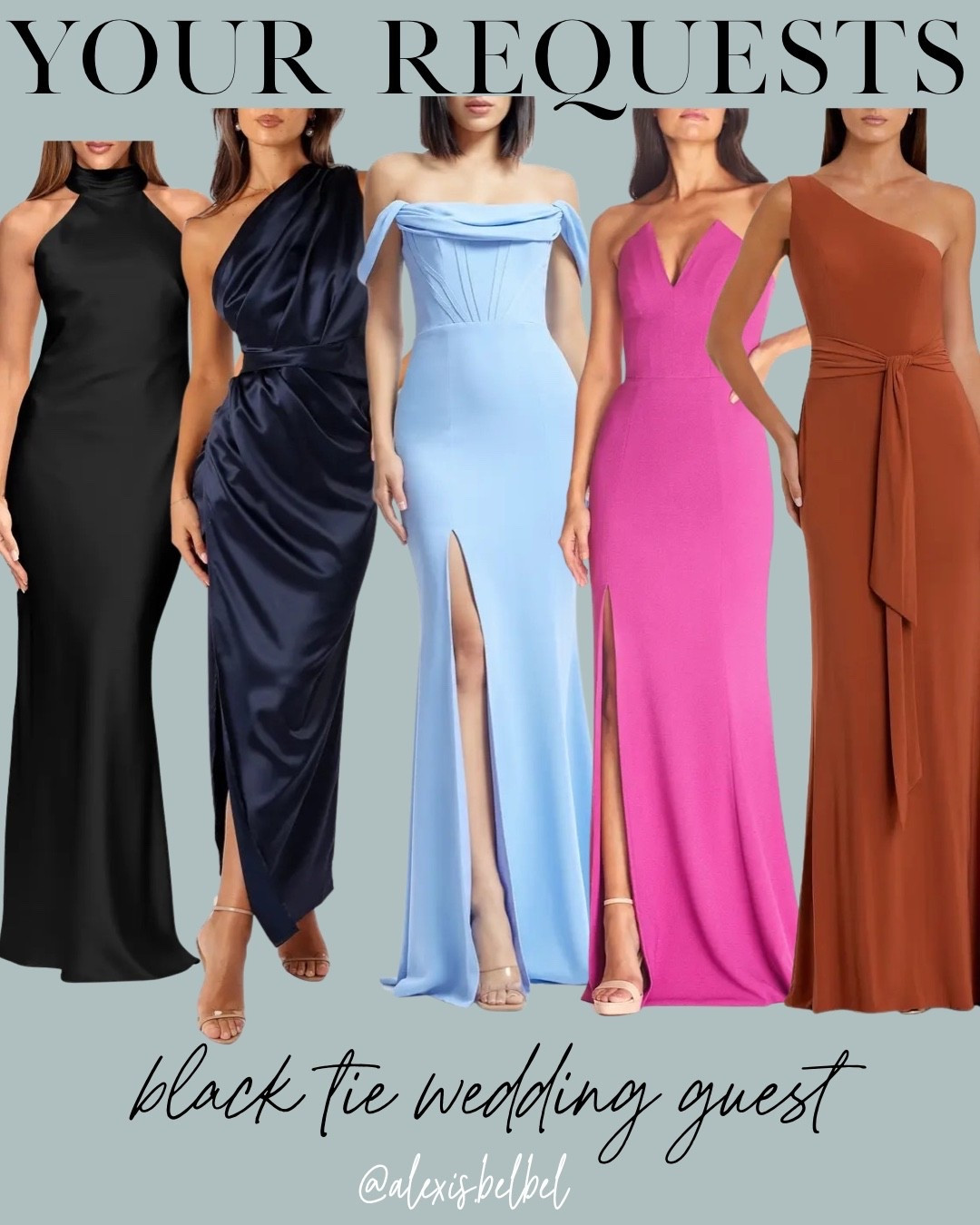 Black tie wedding guest dresses 

#LTKPetite #LTKWedding