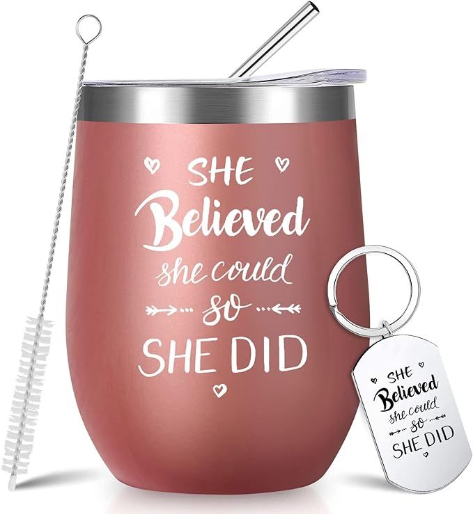 NOWWISH College Graduation Gifts for Her 2022, Funny Insulated Tumbler, Inspirational Gifts for W... | Amazon (US)