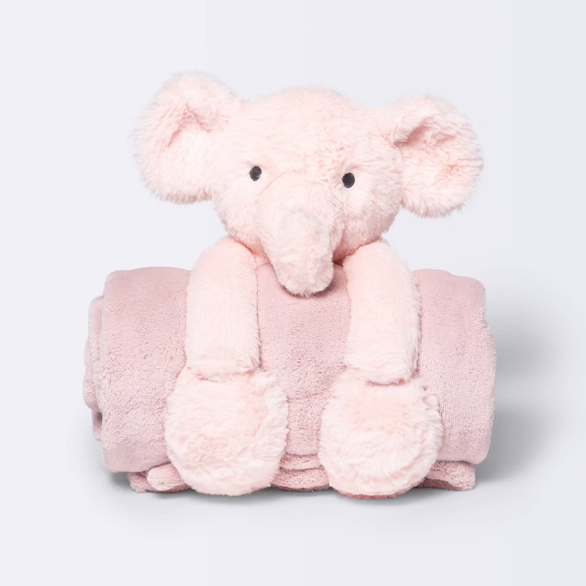 Plush Blanket with Soft Toy - Cloud Island™ Pink Elephant | Target