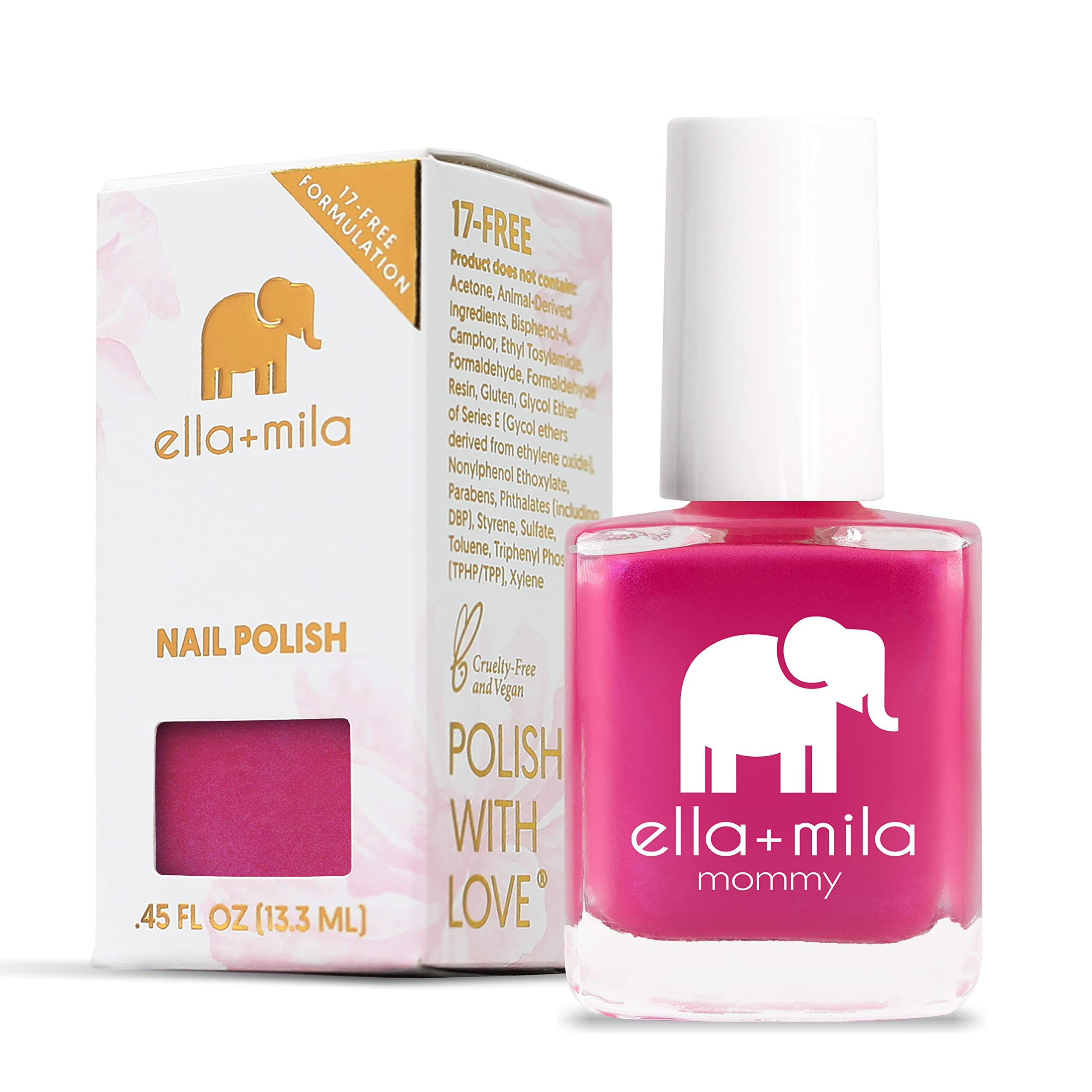 ella+mila Professional, Quick Dry, Long-Lasting & Chip-Resistant Pink Nail Polishes (Cosmo Pink -... | Amazon (US)