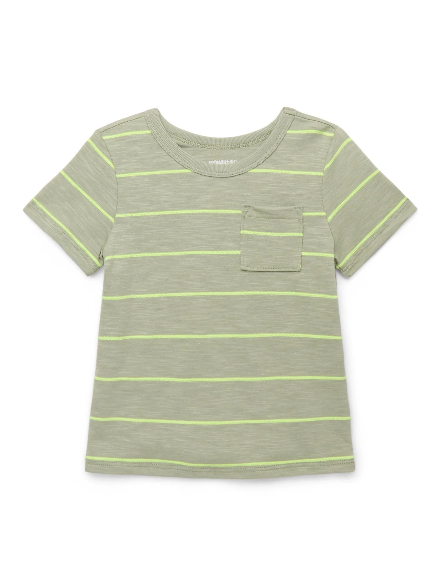 Garanimals Toddler Boy Short Sleeve Stripe Pocket T-Shirt, Sizes 18M-5T | Walmart (US)