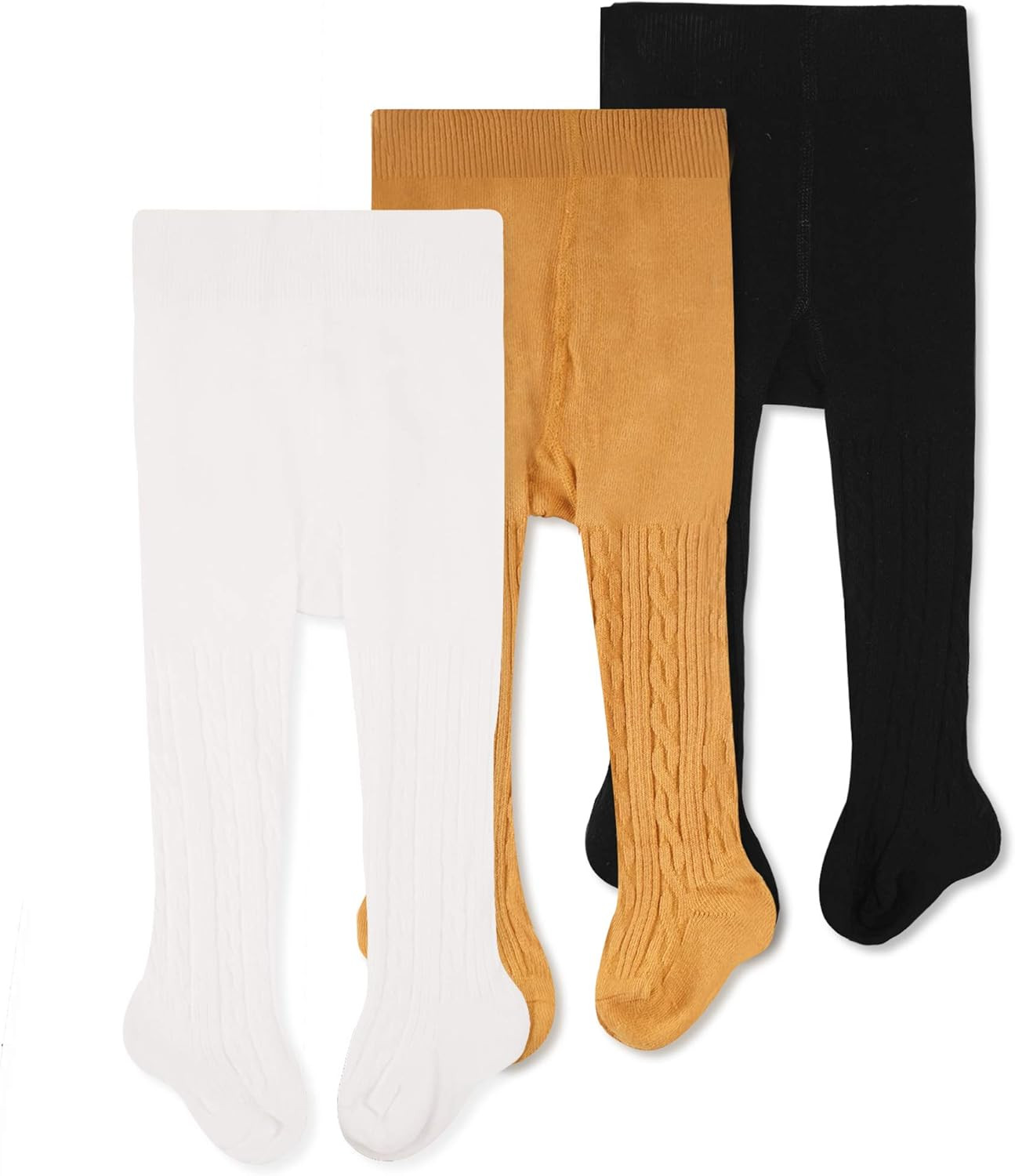 CozyWay Baby Girls Tights Cable Knit Leggings Stockings Cotton 1/3/4/5 Pack Pantyhose Infants Tod... | Amazon (US)