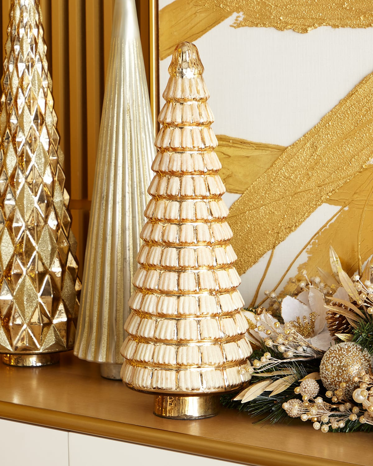 22" Decorative Gold Glass Tree | Neiman Marcus