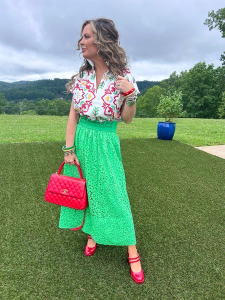 Fiesta anyone? This blouse from Never a Wallflower is giving me all the party vibes. #neverawallflower #ad 

#LTKStyleTip #LTKOver40 #LTKParties