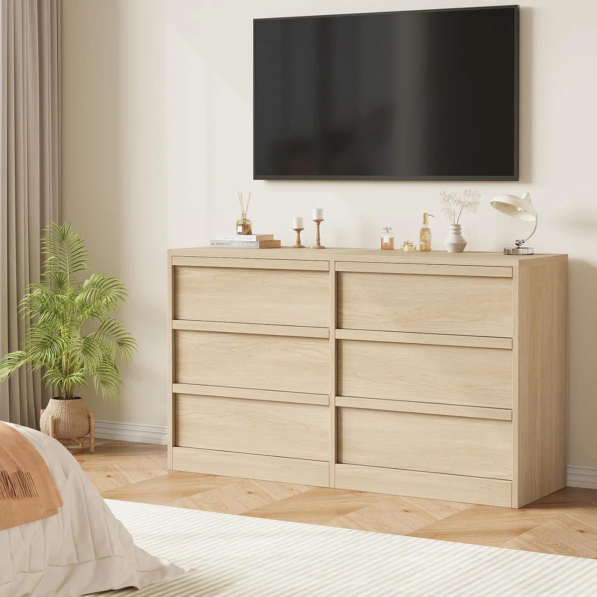 Union Rustic 6 Drawer Dresser for Bedroom, Modern Double Dresser Organizer with 6 Drawers Large S... | Wayfair North America