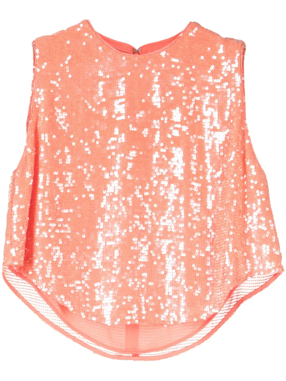 LAPOINTE sequin-embellished sleeveless top - Orange | Farfetch Global