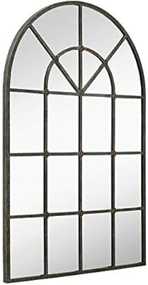 Hamilton Hills Metal Arched Window Mirror Large Wall Mirrors Decorative Piece and Arch Decor 28" ... | Amazon (US)