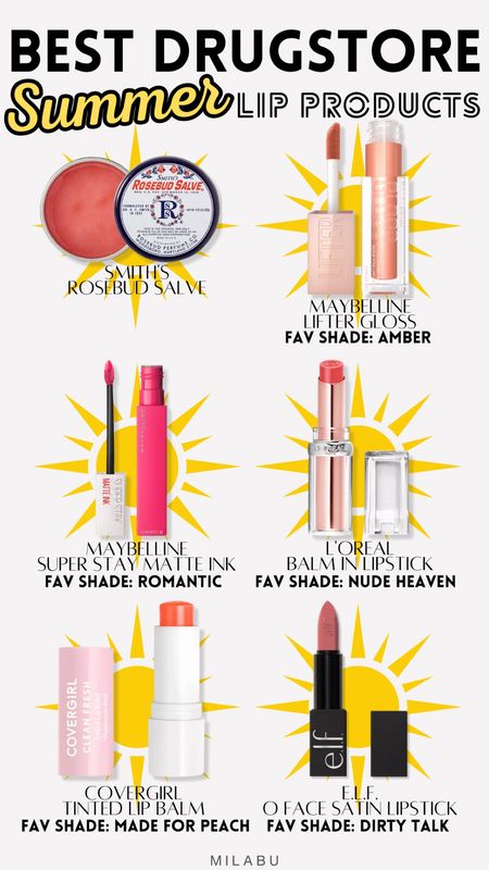 Best Lips! A few of my favorite formulas and shades for summer from the drugstore. 

#LTKbeauty #LTKSeasonal