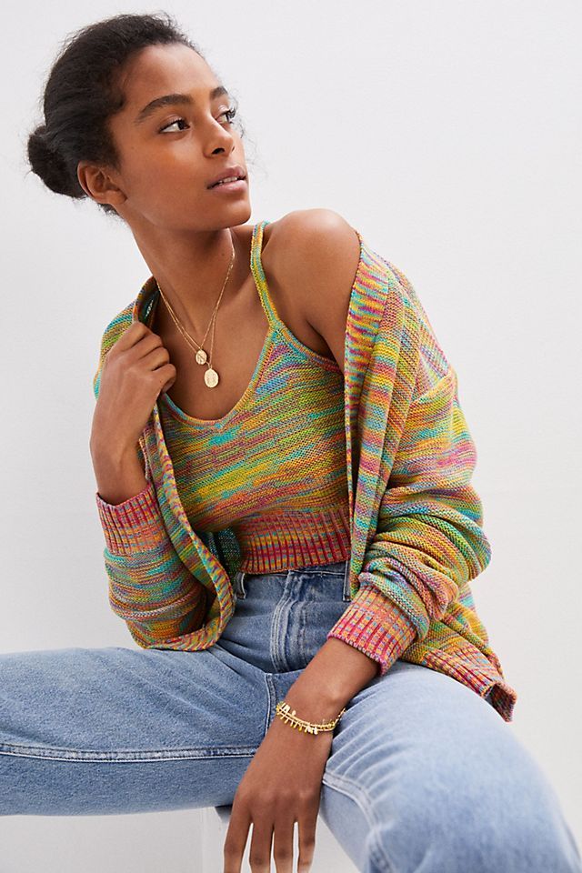 Maeve Rainbow Space-Dyed Sweater Set | Anthropologie (US)