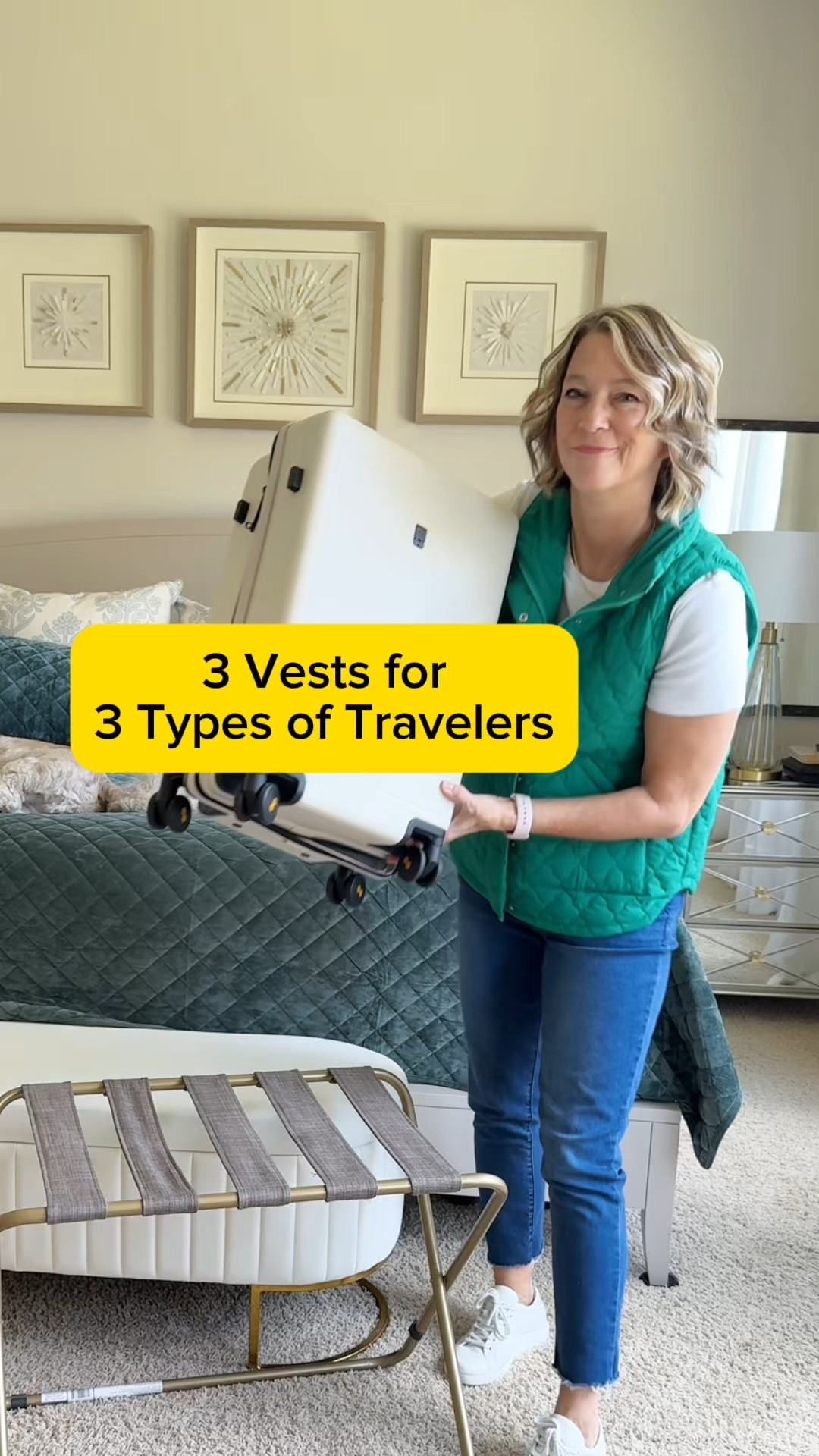 ✈️ 3 Vests for 3 Types of Travelers 💙
Green lightweight vest for women over 40. Red puffer vest that is not a
bulky style for women. Water-resistant vest with hidden pockets is great
for packing travel essentials for flight.
👨🏼‍✈️I’m a Houston pilot wife sharing tips to help you “travel the globe
without a worry in the world” on YTube and IG. #traveltips midlife, style 
over 50, travel outfit, over 40 fashion

#LTKTall #LTKOver40 #LTKTravel