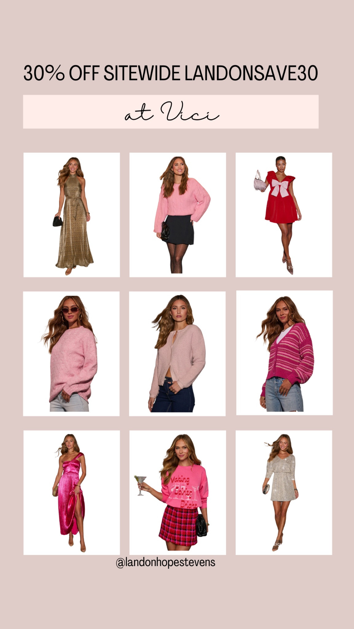 🛍 Black Friday Deal Alert!
Vici is offering 30% off sitewide with code LANDONSAVE30 🛒✨ Find everything from cozy knits to glam holiday dresses perfect for all your upcoming events. Don’t wait—these favorites sell out fast!

#BlackFridaySales #ViciCollection #CozyChic #HolidayOutfits #LTKHoliday

#LTKStyleTip #LTKHoliday #LTKCyberWeek