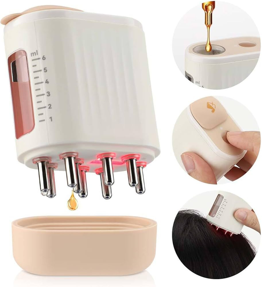 Hair Oil Applicator with Red Light, Electric Hair Oil Applicator and Scalp Massager, Advanced Sca... | Amazon (US)