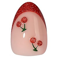 Amazon.com: BTArtbox Press On Nails Short - Almond French Tip Press On Nails with Glue for Women,... | Amazon (US)