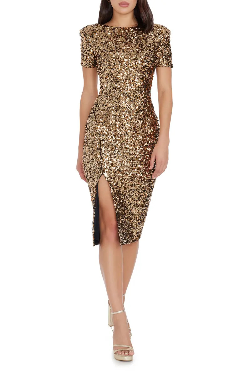 Natasha Sequin Sheath Midi Dress | Nordstrom